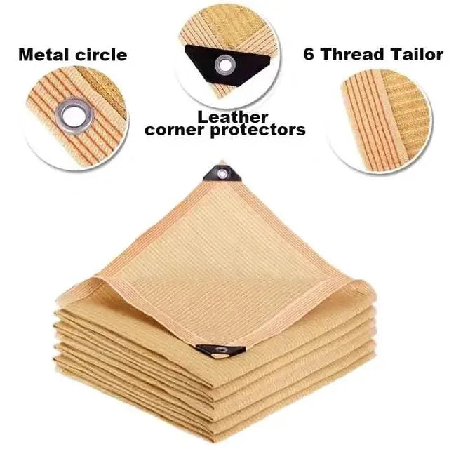 HDPE Shade Net, 85–90% Shade, Beige or Black