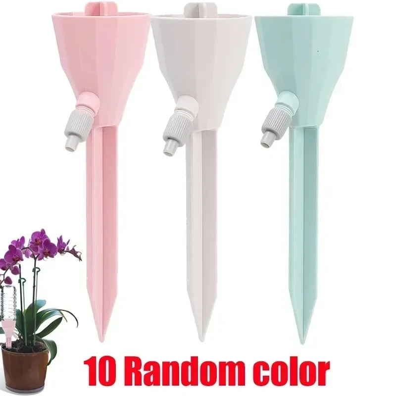 Bottle Drip Spikes for Potted Plants, Adjustable Flow, 1–10 Pack