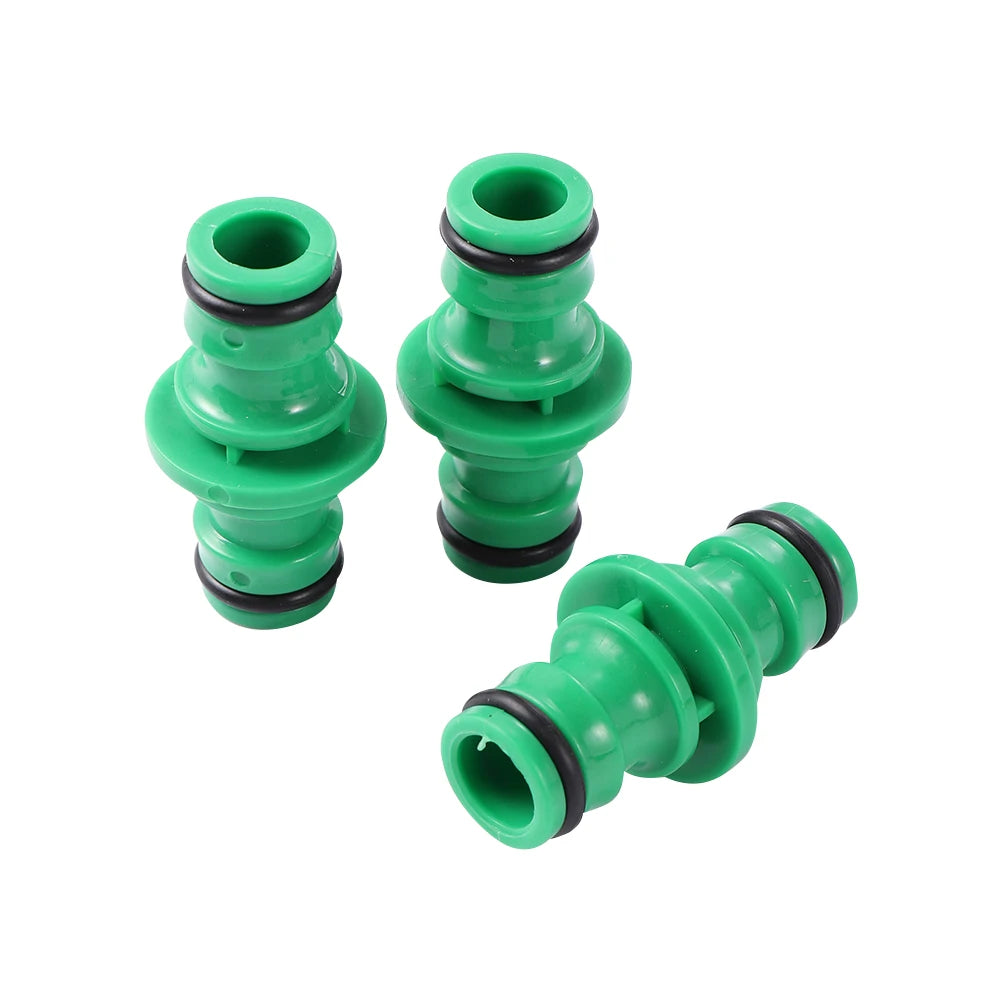 5Pcs Double Plug Hose Connector Extender for Garden Pipe Connecting Fast Release Quick Joint Irrigation Watering System Fitting