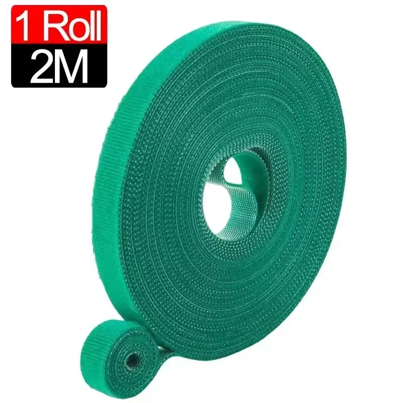 Reusable Hook-and-Loop Plant Ties, 2 m Rolls, 1–25 Pack