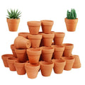 Mini Terracotta Pots with Drainage Hole, 1.3 in, 50 Pack