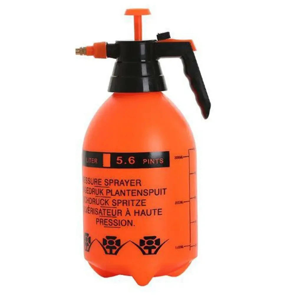 2 L Hand Pump Garden Sprayer with Brass Nozzle, Orange