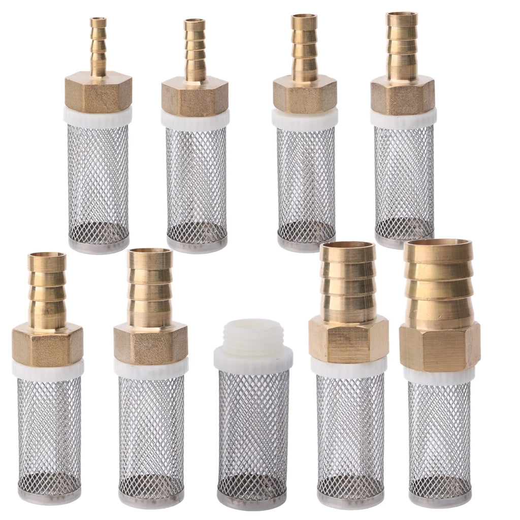 6-19mm Lengthened Stainless Steel Mesh Filter Garden Irrigation Pump Protection Hose Filter Water Cleaning Mesh Brass Filter