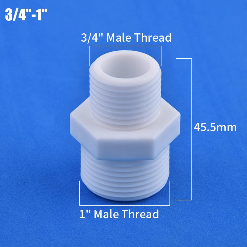 1/2" 3/4" 1" Male/Female Thread Reducer Joint Bushing Connector Garden Irrigation Water Pipe Fittings Aquarium Tank Nipple Joint