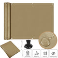 Balcony Privacy Screen Cover Fence Patio Waterproof Shade Cloth 95% UV Protection Shield Deck Shade Sail Garden Porch Pool Decor