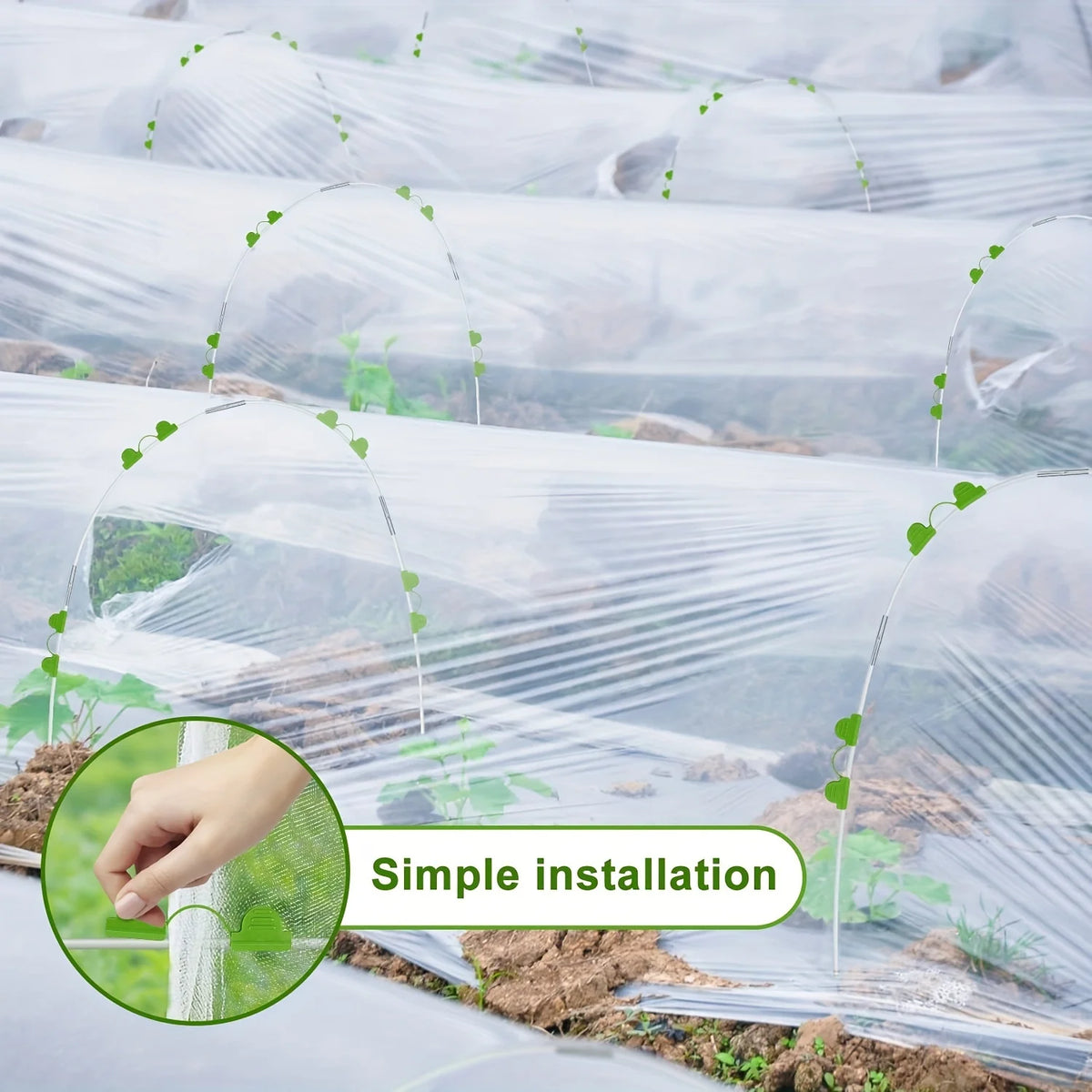 Greenhouse Hoops Suitable for Wider Plant Tunnels, Anti Rust Glass Fiber Support Hoop Frames, and Plant Supported Garden Piles