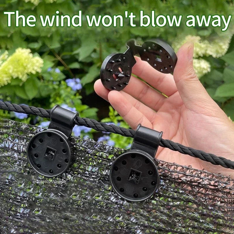 Shade Cloth Lock-Grip Clips, Black, 5–100 Pack