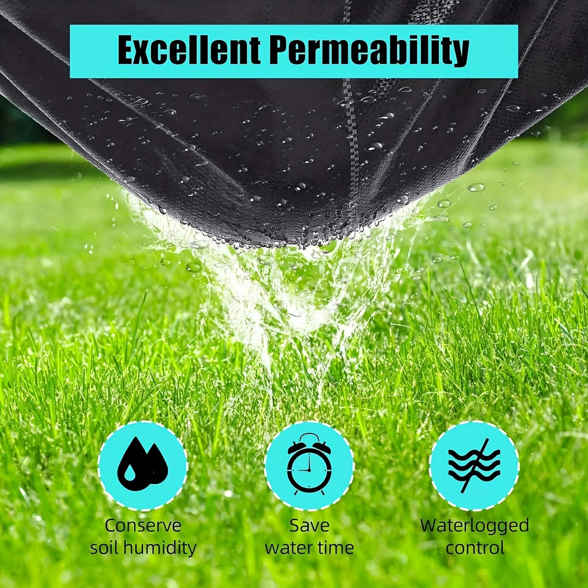 PVC Weed Barrier Ground Cover, 10 m Roll, 60–200 cm Wide