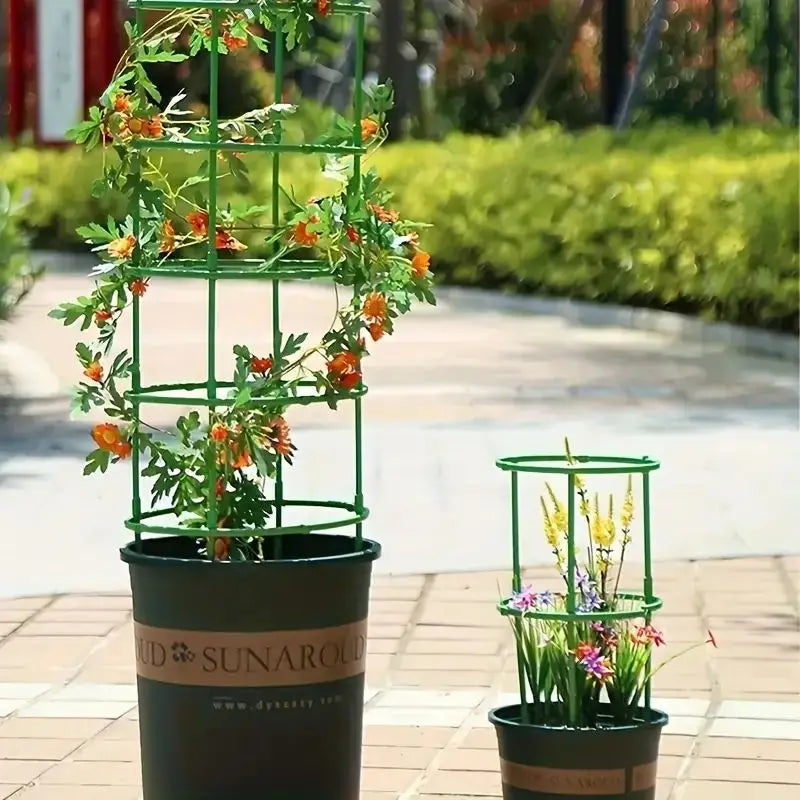 Plant Support Stakes Semicircle Trellis for Potted Plants Bonsai Vine Flower Support Fixed Rod Clips Gardening Tools 6-36Pcs