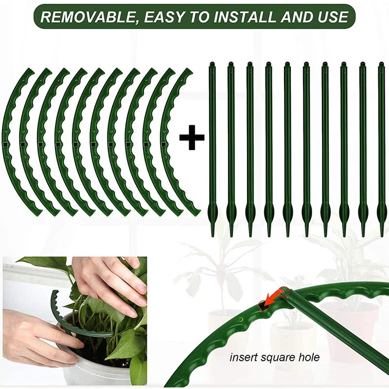T-Shaped Plastic Plant Support Brackets, 16 or 27 cm