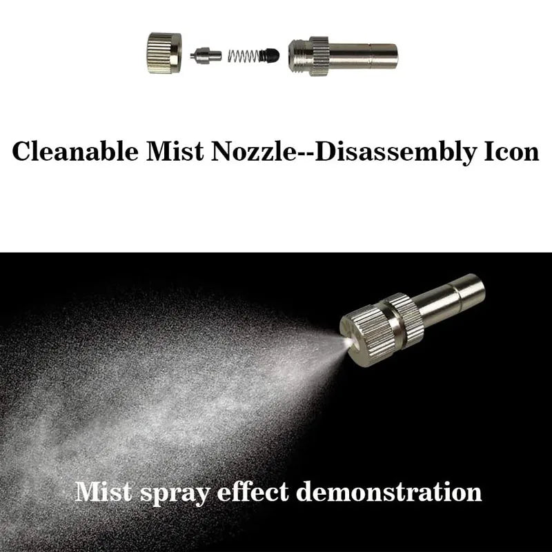Outdoor Cooling Patio Misting System 6/9/12/15/18M Nebulizer Terrace Mister for Hot Weather Relief