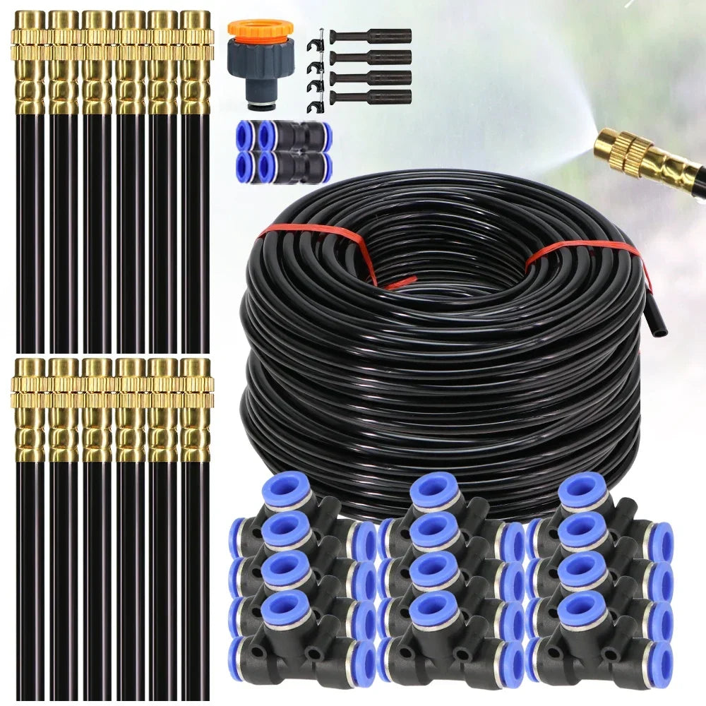 8mm pipe universal watering nozzle - automatic flower watering device with adjustable spray head for watering, irrigation-30M