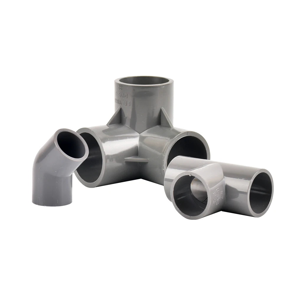 Inside Diameter 20/25/32mm 3-Way/4-Way/5-Way Three-Dimensional Pvc Connector Water Supply Pipe Fittings Equal Connectors