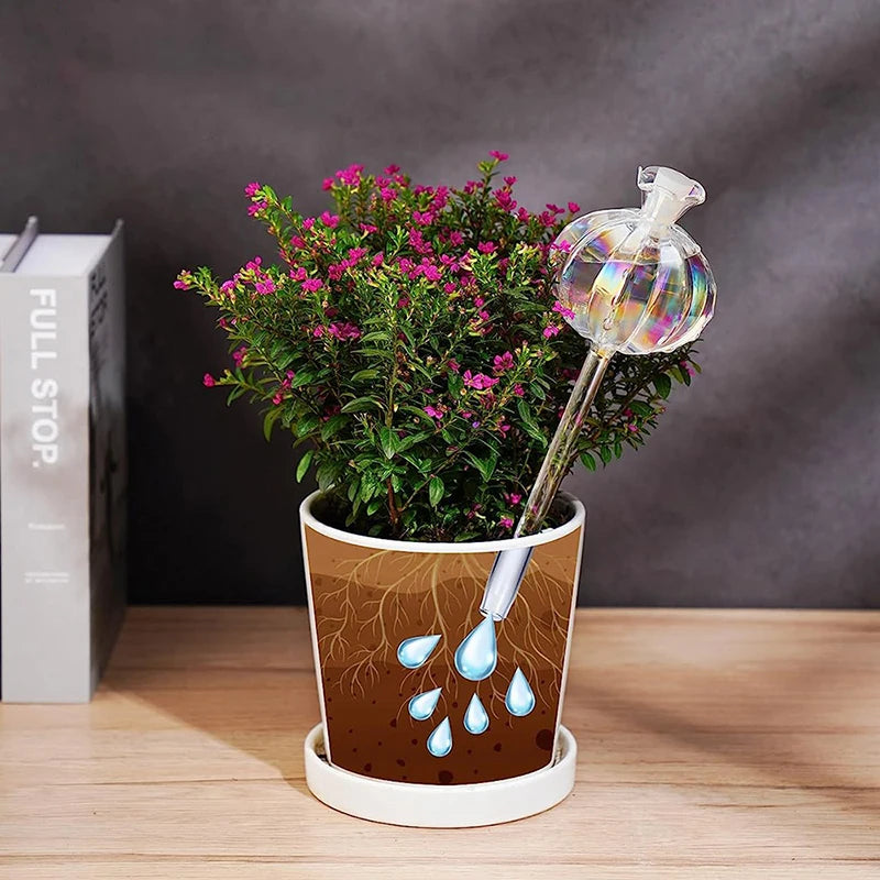 Glass Automatic Plant Watering Bulbs Shape Flower Plant Water Dripper Lightweight Houseplant Device Drip Irrigation System