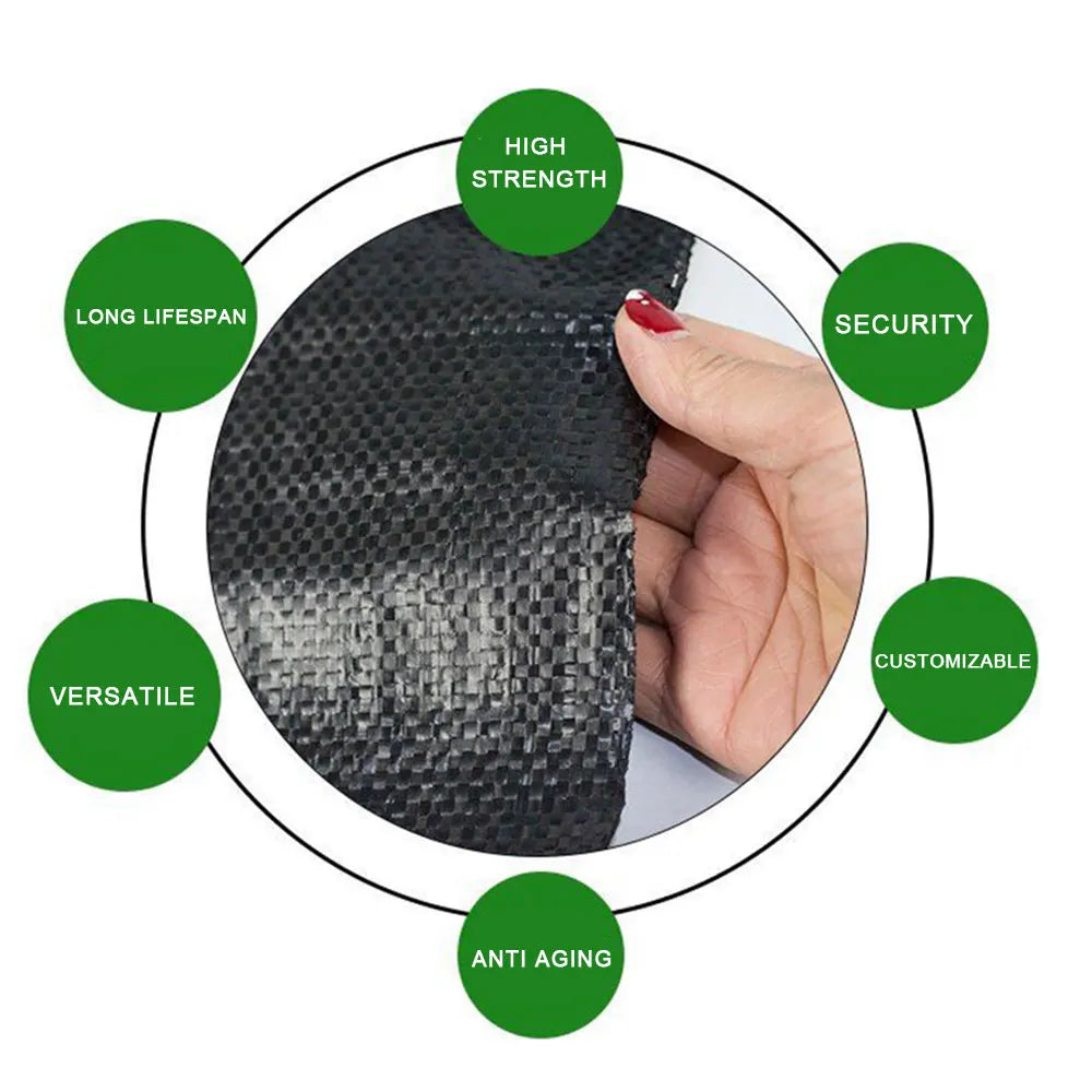 Woven PE Weed Barrier Fabric, 50 or 100 cm Wide, 5 or 10 m