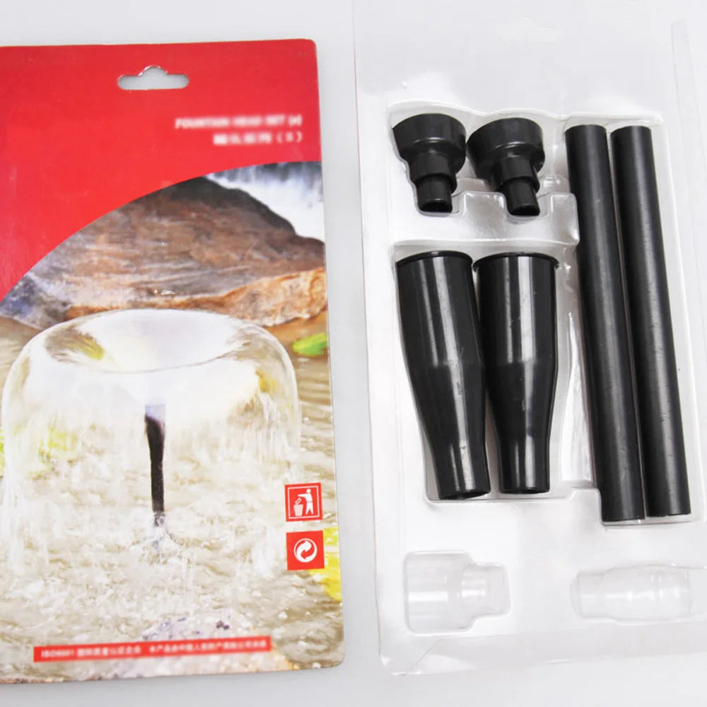 Pond Fountain Nozzle Set, 4 Spray Patterns, 8 Pieces
