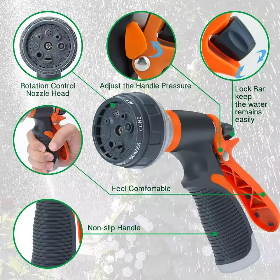 High-Pressure Garden Spray Gun Set Garden Watering Ground Car Wash Sprinkler Home Irrigation Spray