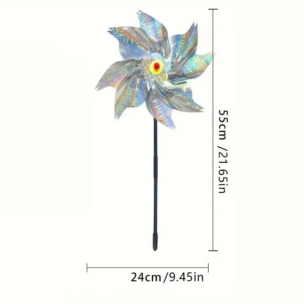 5PCS Bird Repeller Reflective Windmill Bird Repellent Anti Birds Windmill Spinner Child Windmill Garden Orchard Protection