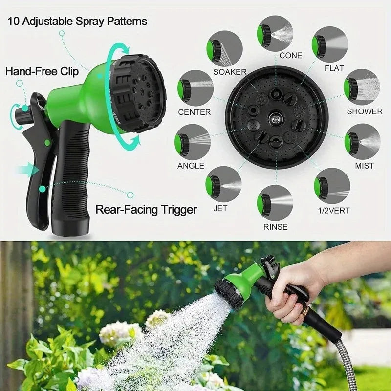 8 Mode High Pressure Garden Water Gun Hose Nozzle Car Washing Yard Water Sprayer Irrigation Pipe Tube Nozzle Sprinkle Tools