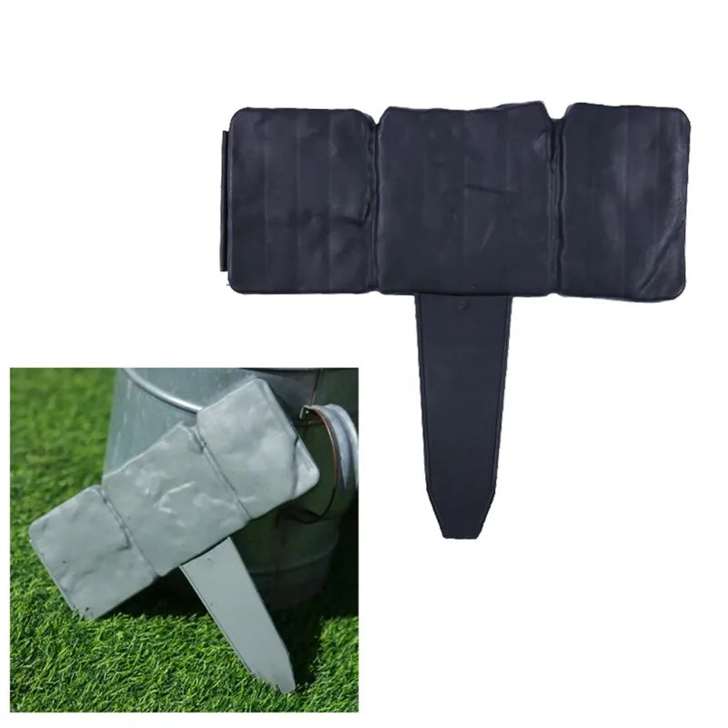 10pcs Imitation Stone Garden Fence Plant Support Stakes Outdoor Edging Decorative Border for DIY Lawn Yard Landscape