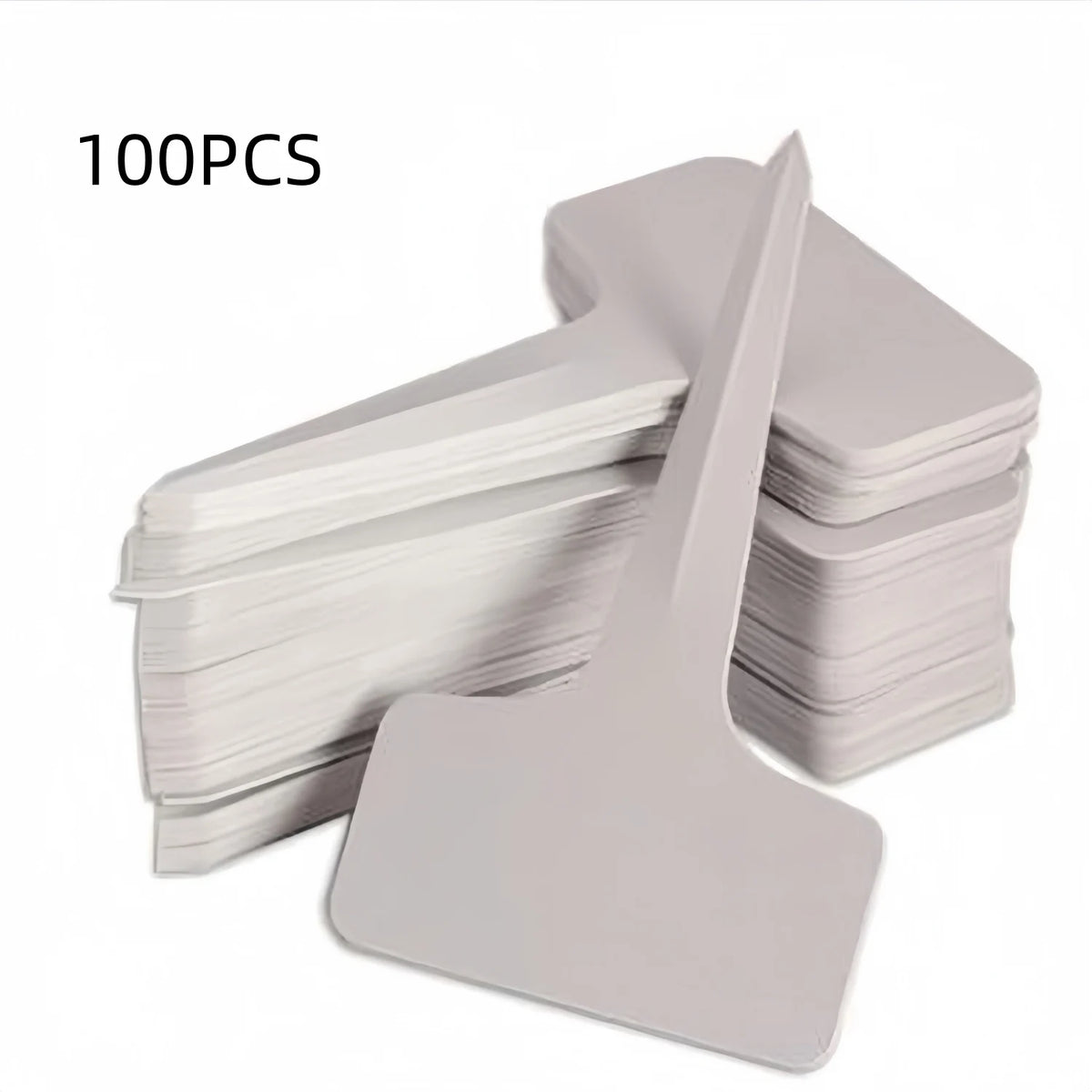 White PVC T-Type Plant Labels, 6 × 10 cm, 50–200 Pack