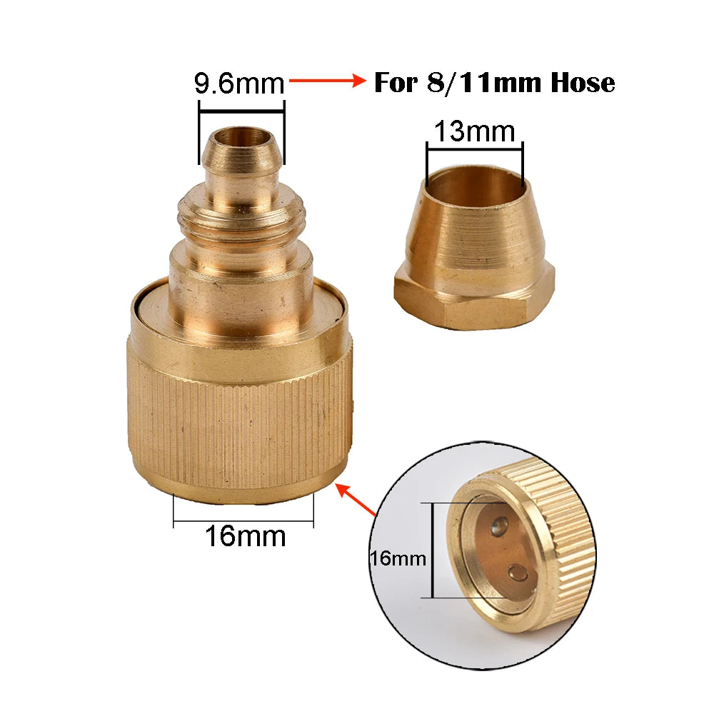 1/2 3/4"  Thread Quick Connector Brass Garden Watering Adapter Drip Irrigation Copper Hose Quick Connector Fittings 1 Pcs