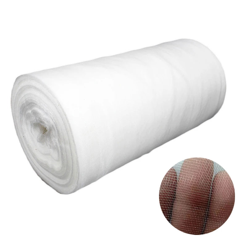 White 60-Mesh Insect Netting for Vegetables, 2 × 5 m or 3 × 10 m