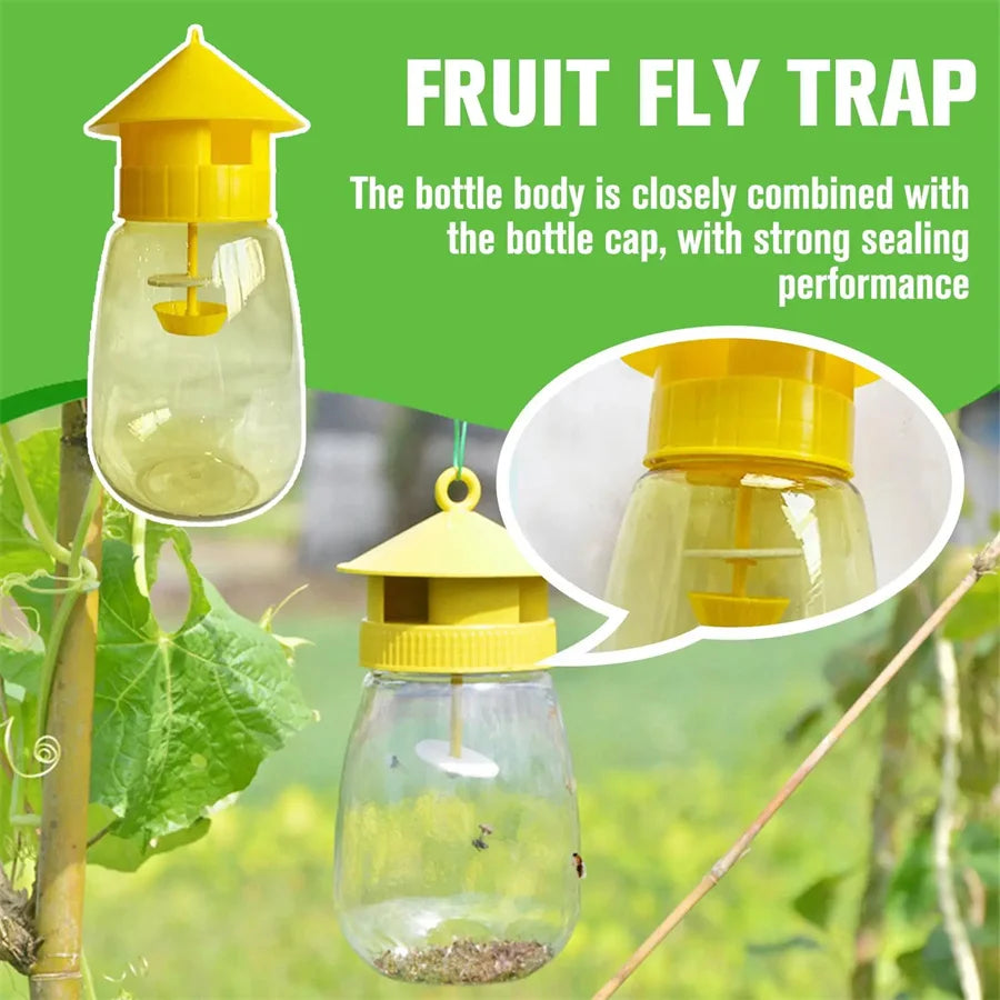Plastic Fruit Fly Trap Killer Drosophila Trap Anti Fly Fruit Fly Killer Catcher Orchard Insect Trap Pest Control Fly Bee Trap