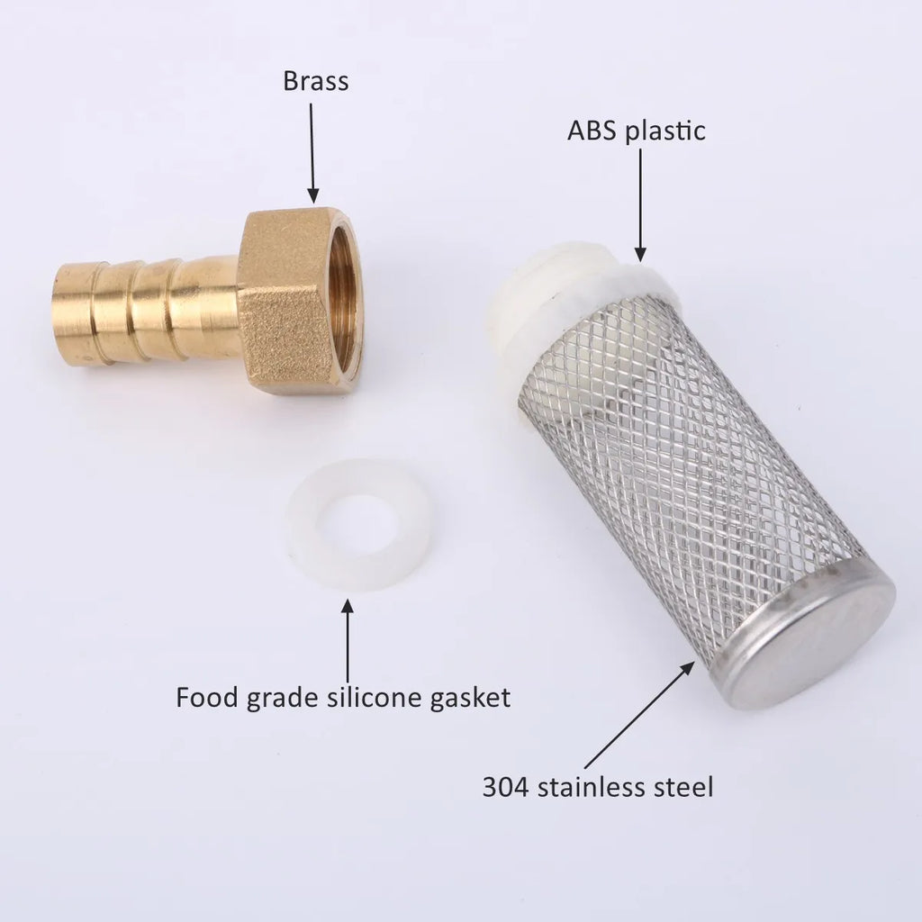 6-19mm Lengthened Stainless Steel Mesh Filter Garden Irrigation Pump Protection Hose Filter Water Cleaning Mesh Brass Filter