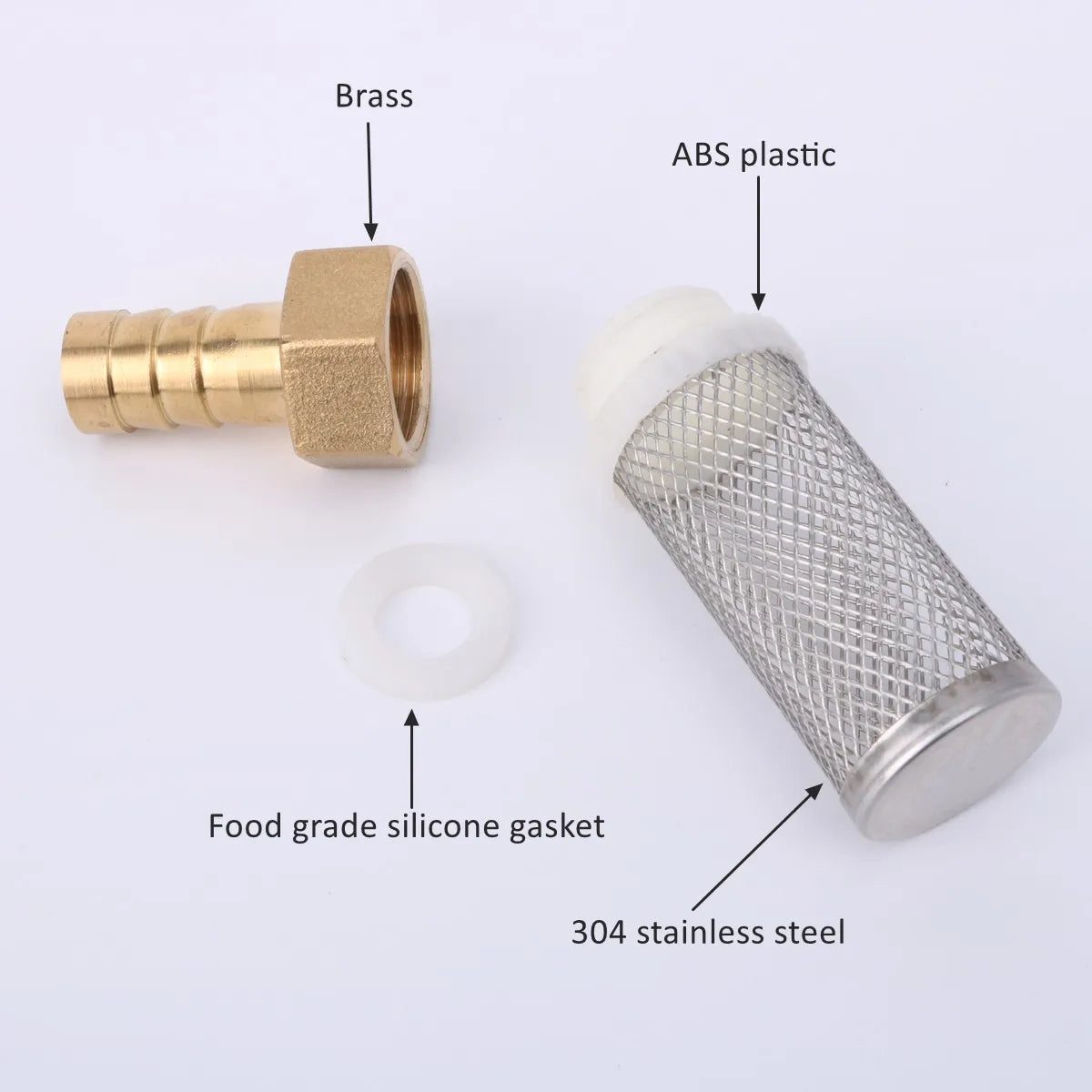 6-19mm Lengthened Stainless Steel Mesh Filter Garden Irrigation Pump Protection Hose Filter Water Cleaning Mesh Brass Filter