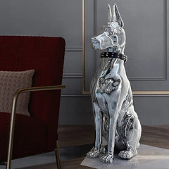 ArtZ® Electroplated Doberman Dog Statue