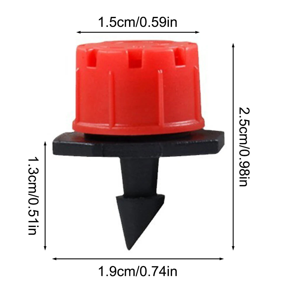 Adjustable 8-Outlet Drip Emitters, 1/4 in Barb, 50–200 Pack