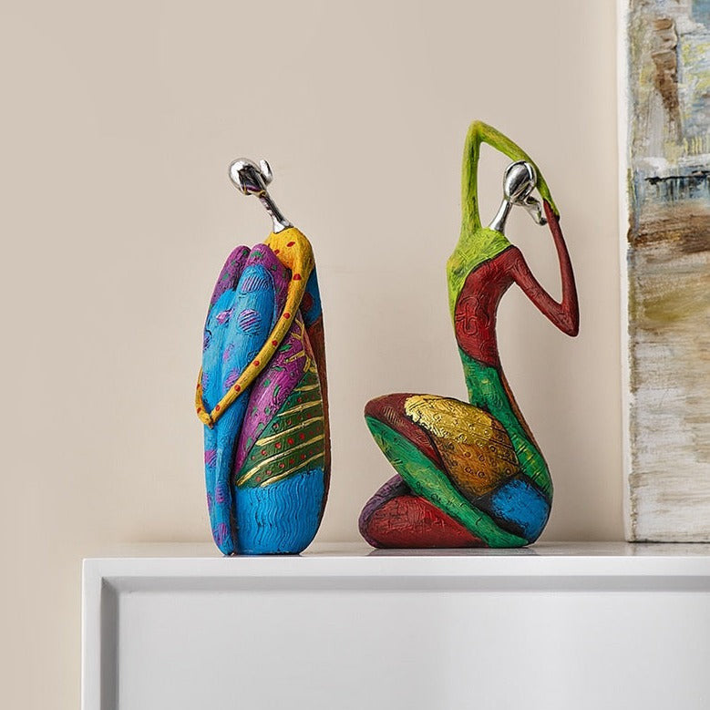 ArtZ® Abstract Colorful Women Sculptures