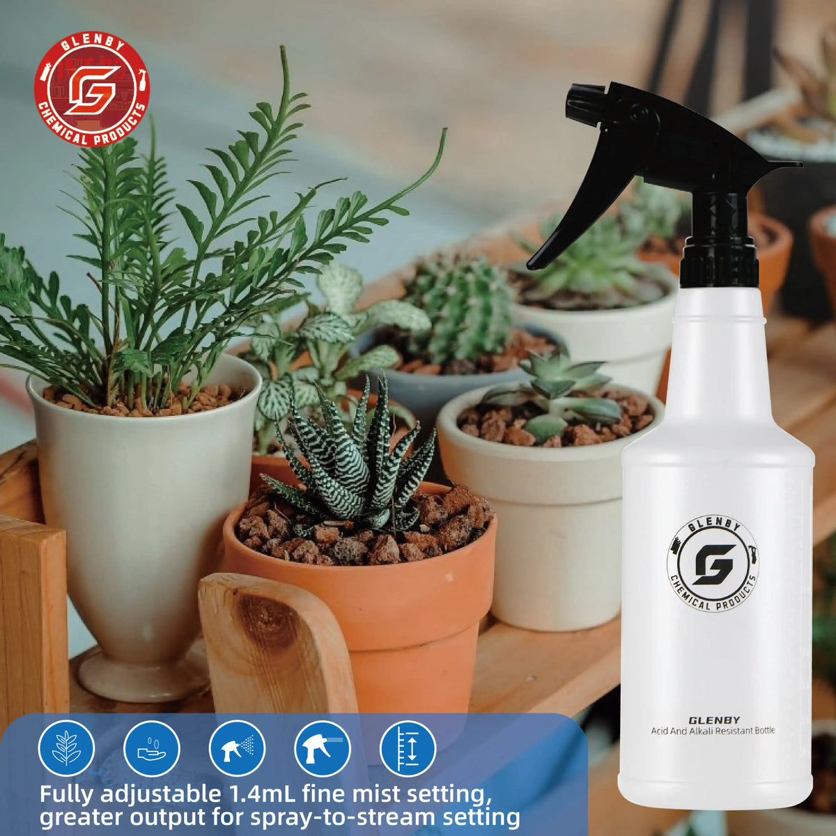 Car cleaning spray bottle; Plant watering spray bottle; Home cleaning spray bottle.