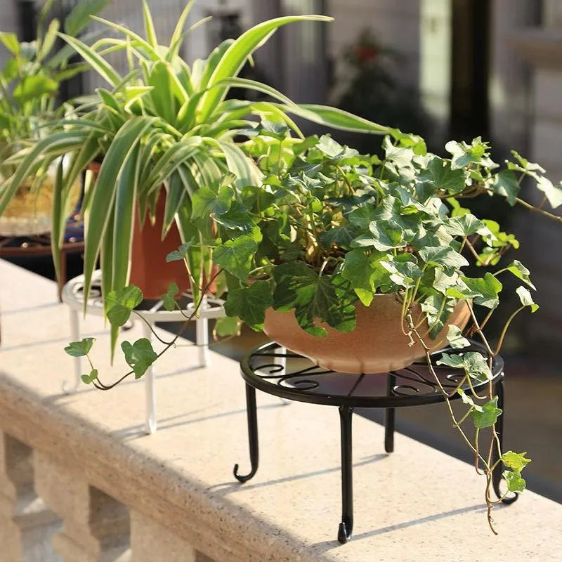 Floor Standing Single Pot Iron Flower Rack, Indoor Balcony Flower Rack, Flower Pot Rack