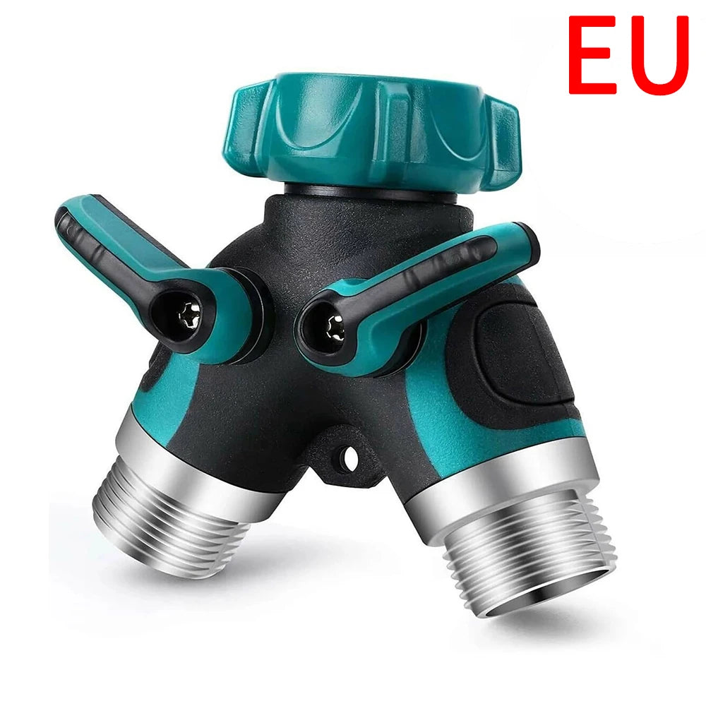 Y Hose Splitter for Outdoor Faucets, 3/4 in, US or EU Thread