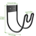 Wall-Mounted Metal Garden Hose Hanger, Black