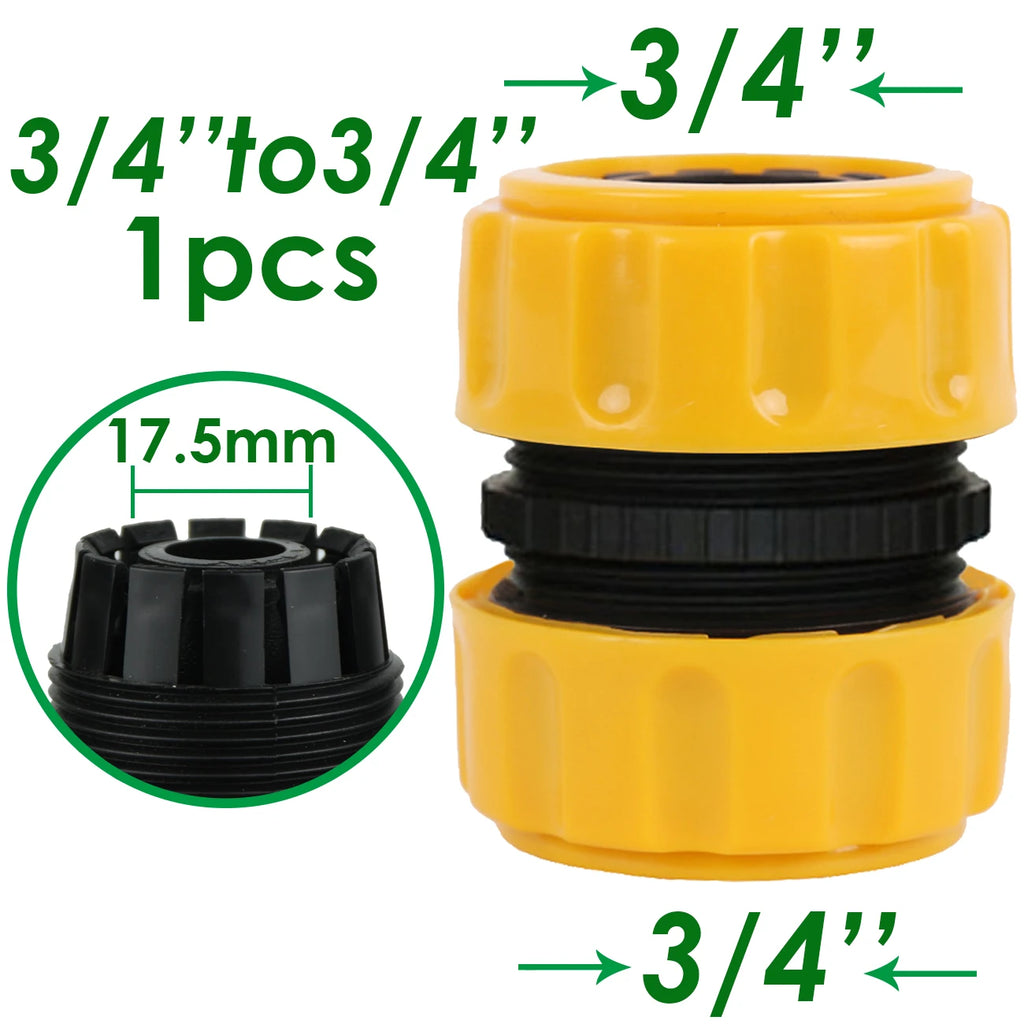 1", 3/4" or 1/2" Garden Water Hose Quick Connector Pipe Extension Coupler Fitting 25 20 16mm Repair Joint Irrigation System