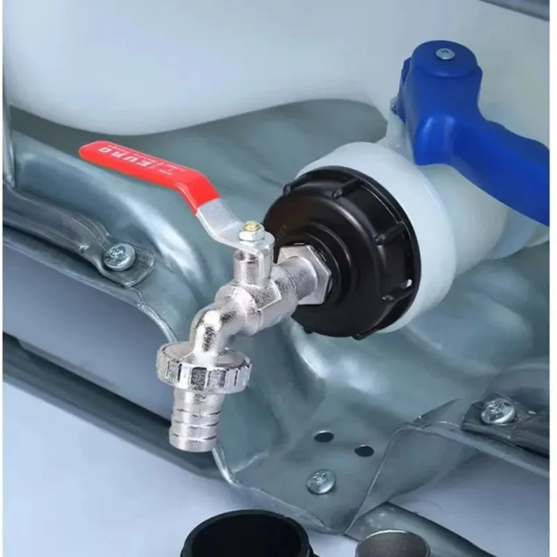 1PC Durable IBC Tank Tap Adapter S60*6 Coarse Thread Connector Replacement Valve for 1/2'' 3/4'' Faucet Garden Home Use