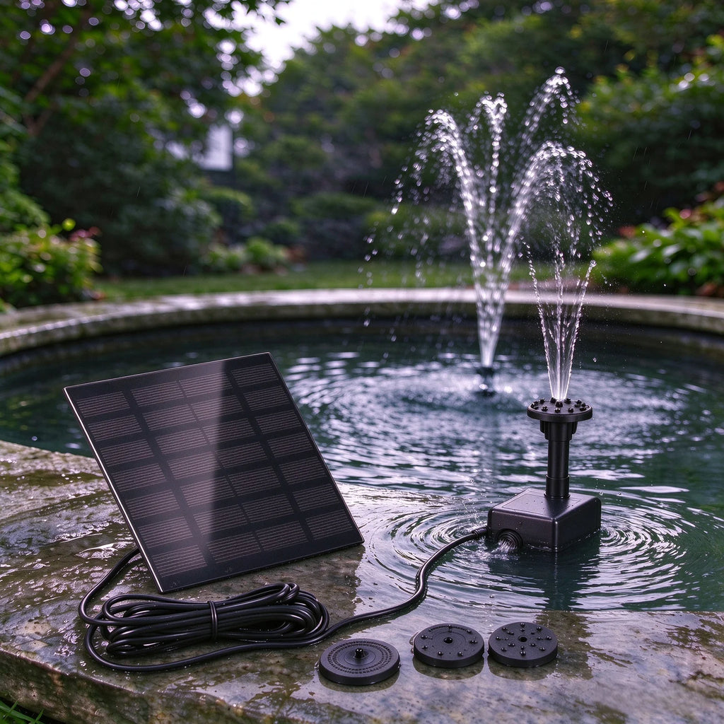 1.5 W Solar Fountain Pump Kit with Separate Panel