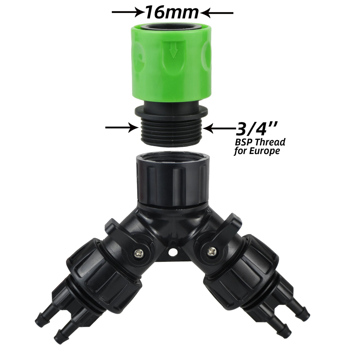 1pcs Drip Irrigation Tap Adapter 2-Way 4-Way Splitter for Garden 1/4'' Hose Automatic Watering System Kit Bonsai Pot Plant
