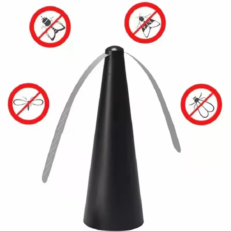 Fly Fans for Tables, Bug Fans with Holographic Blades, Keep Flies Away from Picnic, BBQ, Restaurant, Party, Indoor and Outdoor