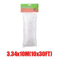White Polyester Trellis Netting for Climbing Vegetables, 4 × 8 ft to 10 × 30 ft