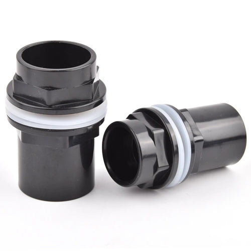 1Pc 20~50mm Black PVC Pipe Connector Aquarium Fish Tank Drain Inlet Outlet Joint Garden Irrigation Water Supply Pipe Fittings