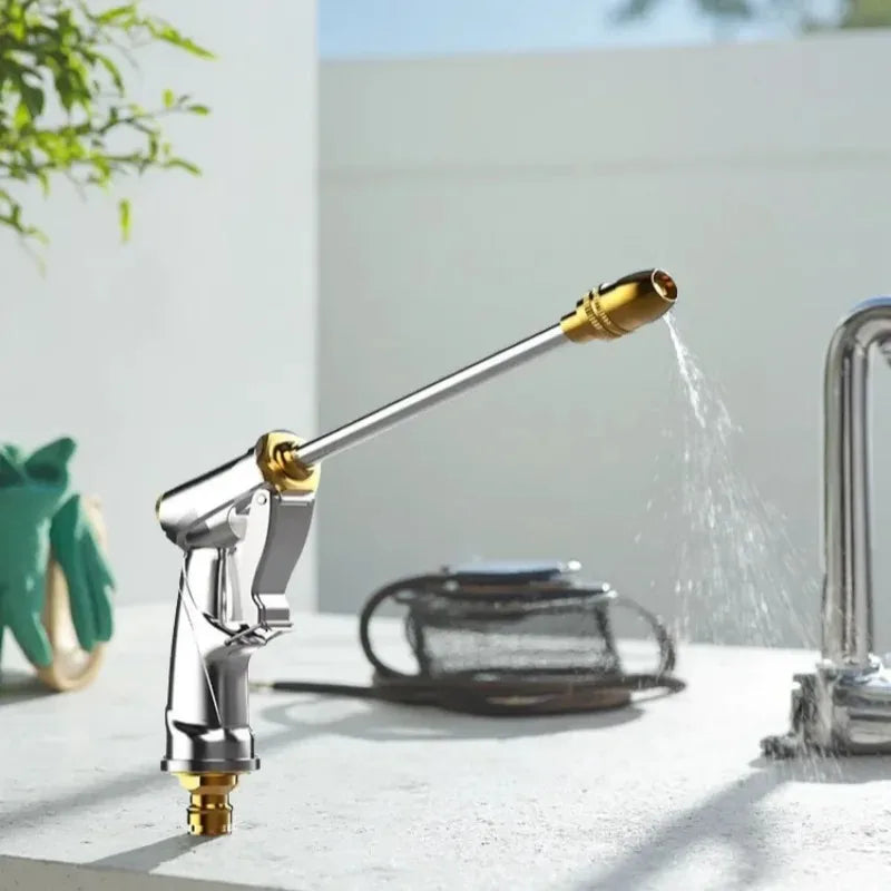 Garden Sprayer Heavy Duty Brass High Pressure Water Hose Nozzle Adjustable Spray Gun For Watering Plant