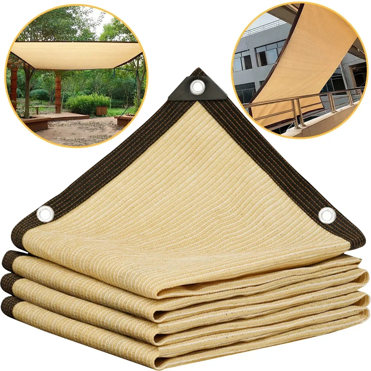HDPE Shade Net, 85–90% Shade, Beige or Black