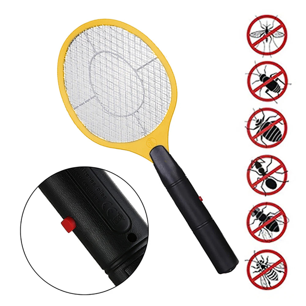 Electric Fly Insect Bug Zapper Bat Handheld Insect Fly Swatter Racket Portable Mosquitos Killer Pest Control For Bedroom Insects