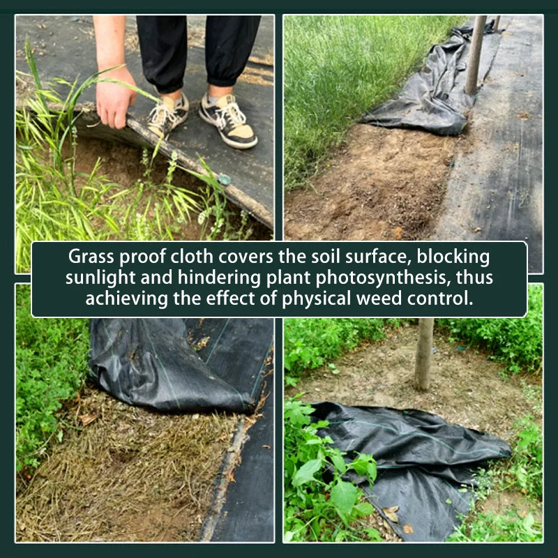 Weed Film, Garden Landscape Fabric, Weed Proof Cloth, Strong Breathable Plastic Covering, Thick and Durable Floor Covering Pad