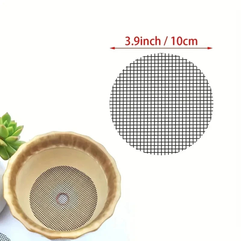 Square Fiberglass Pot Drainage Mesh, 5–10 cm, 50–300 Pack