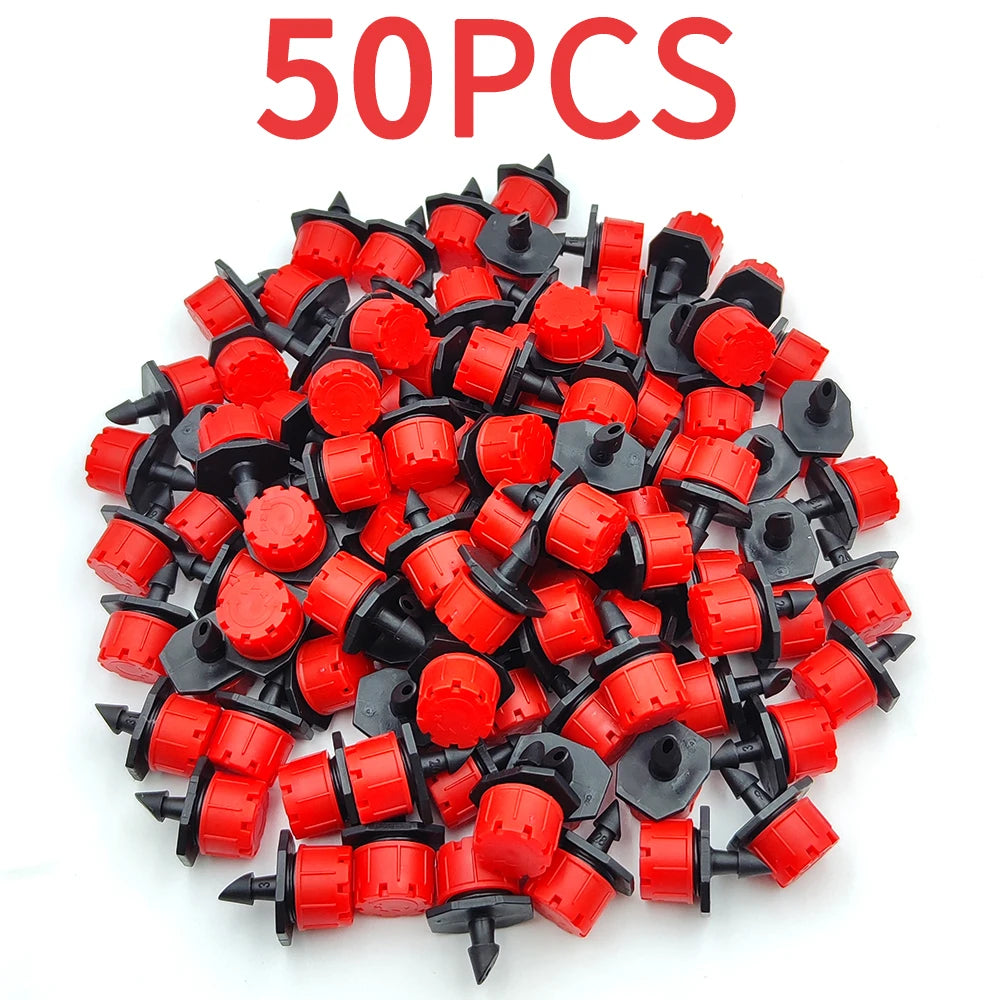 50pcs Barbed Connectors Irrigation Fittings Drip Irrigation Barbed Connectors 4/7mm Tubing Fittings for Flower Pot Garden Lawn 5